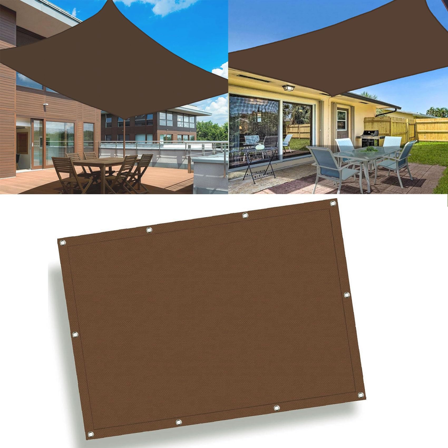 Voile d'ombrage carré pour bloquer les UV et protéger le mobilier de terrasse