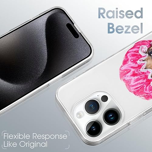 Miniatura 3 de Funda compatible con iPhone 15 Pro Max con bonito estampado de bulldog francés, a prueba de golpes, funda delgada de TPU para mujeres, hombres,