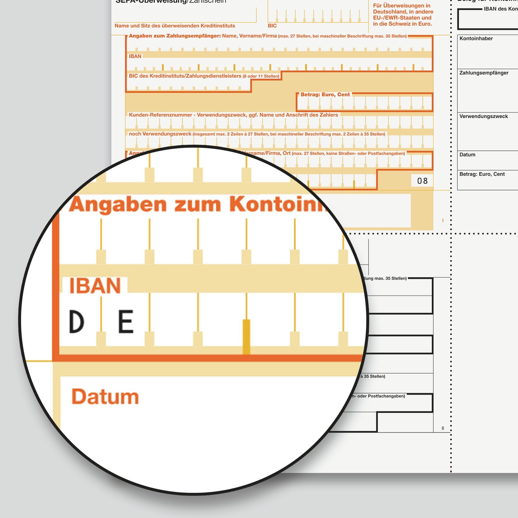 SIGEL ZV572 SEPA-Überweisungen, A4, 250 Blatt, Überweisungsträger / Zahlschein, mit gratis Beschriftungsvorlage