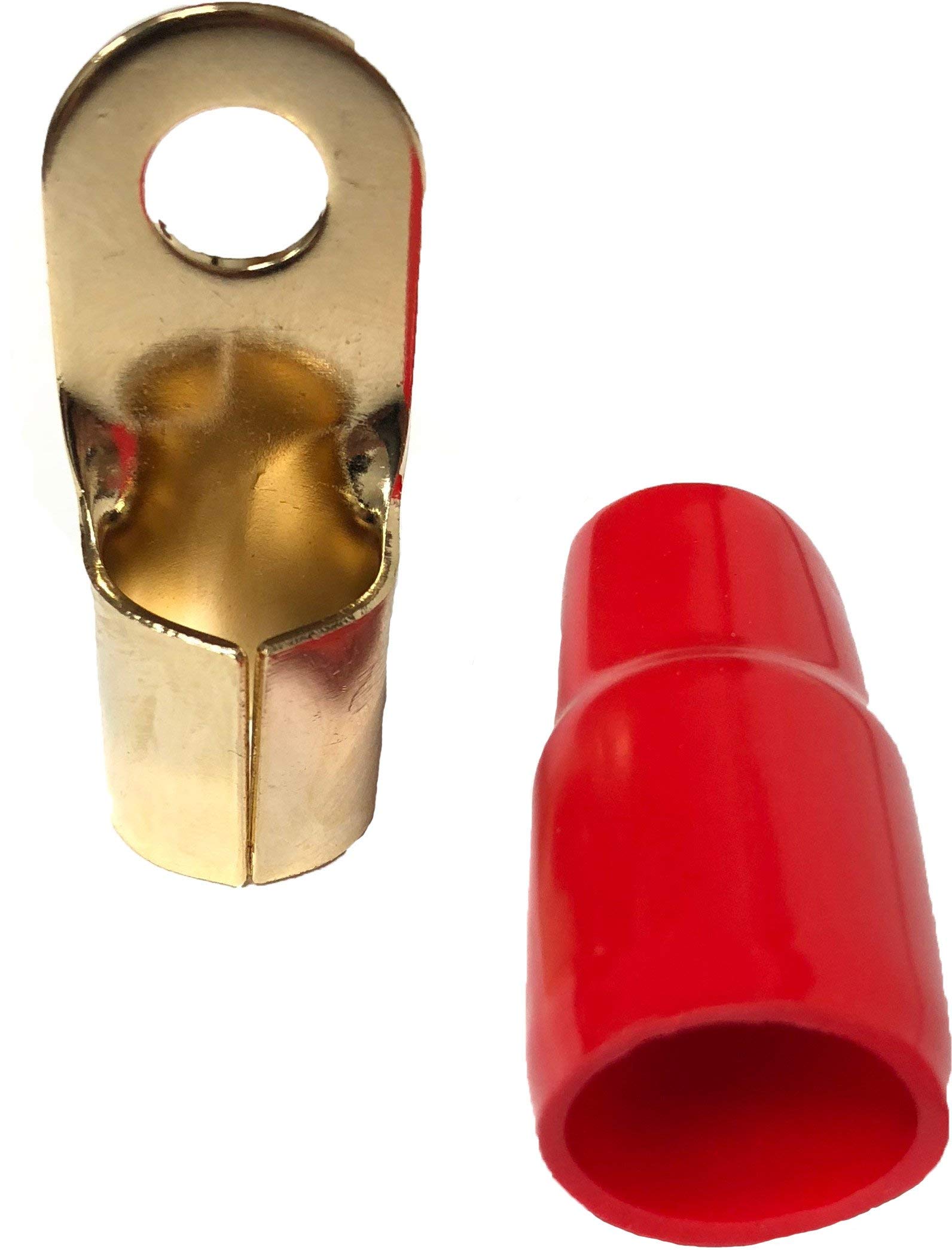 22-18 AWG Heat Shrink - Crimp & Seal #8 Stud Ring Terminal (100/Pkg.)