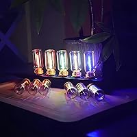 Vista 3 de Ilumina tu viaje con elegantes lámparas retro para automóvil: mini botella de vidrio portátil LED de luz nocturna – Enchufe USB LED luces