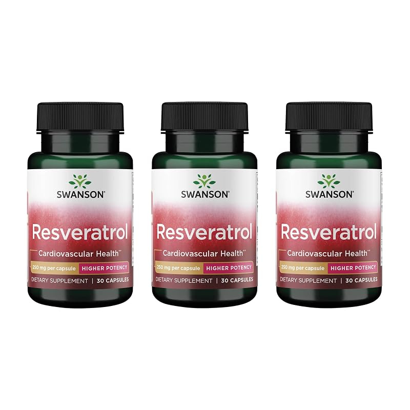 Swanson Ultra Resveratrol 250 mg, pacote com 90 cápsulas