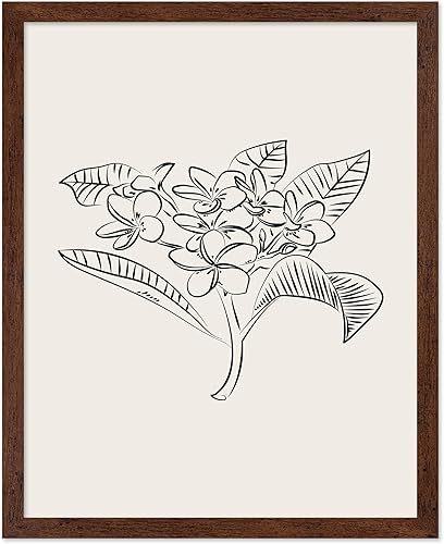 Miniatura 217 de Poster Master Póster de peonías – Estampado de flores retro – Ilustración floral – Ilustración en blanco y negro – Diseño de línea y abstracto –