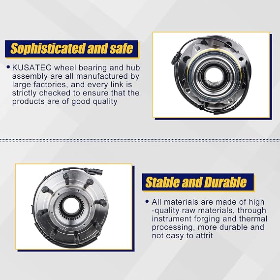 KUSATEC 515130 Front Wheel Hub and Bearing Assembly