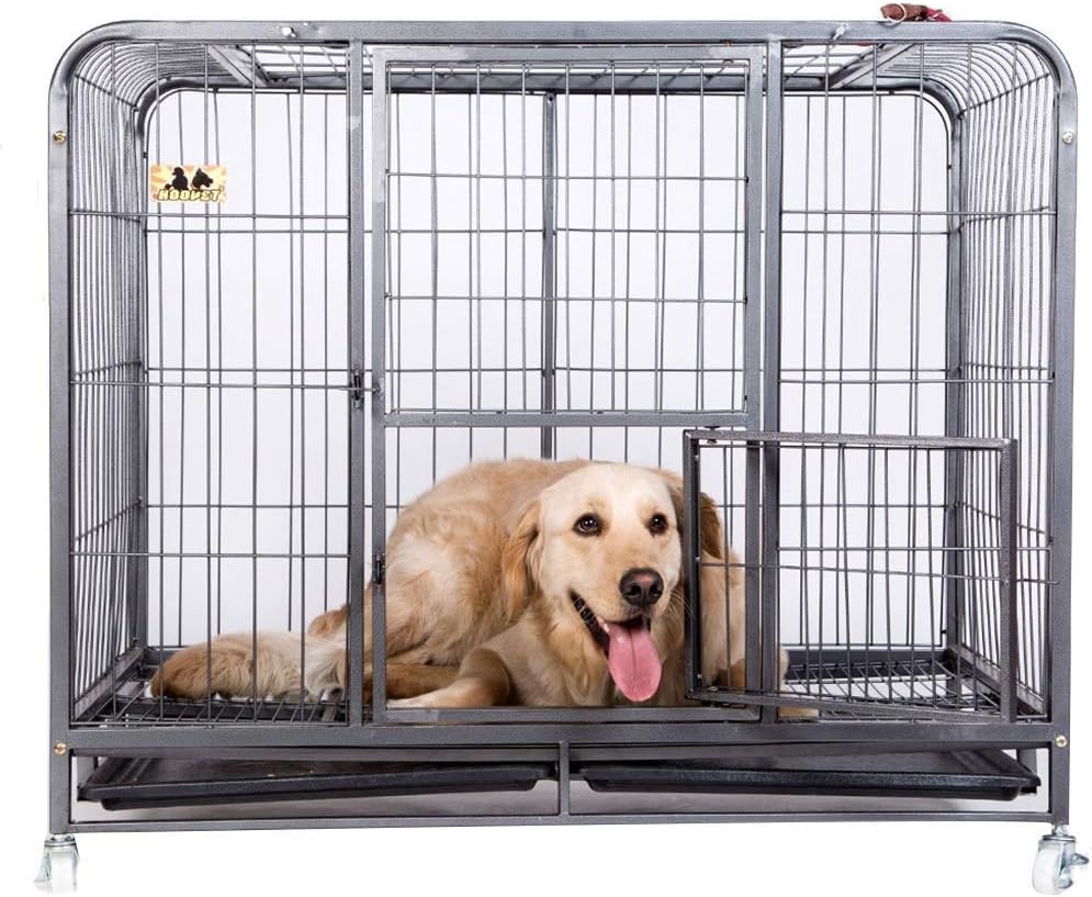 Amazon Co Jp Lcxliga トイレビッグドッグアダルト中型大型犬ラブラドールハスキーペットフェンス付きベビーサークル ペンペットケージ犬 ケージ Size L ペット用品