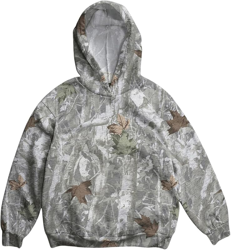 COZYEASE Girl's Graphic Camo Hoodie Sweatshirts Loose Vintage Pullovers