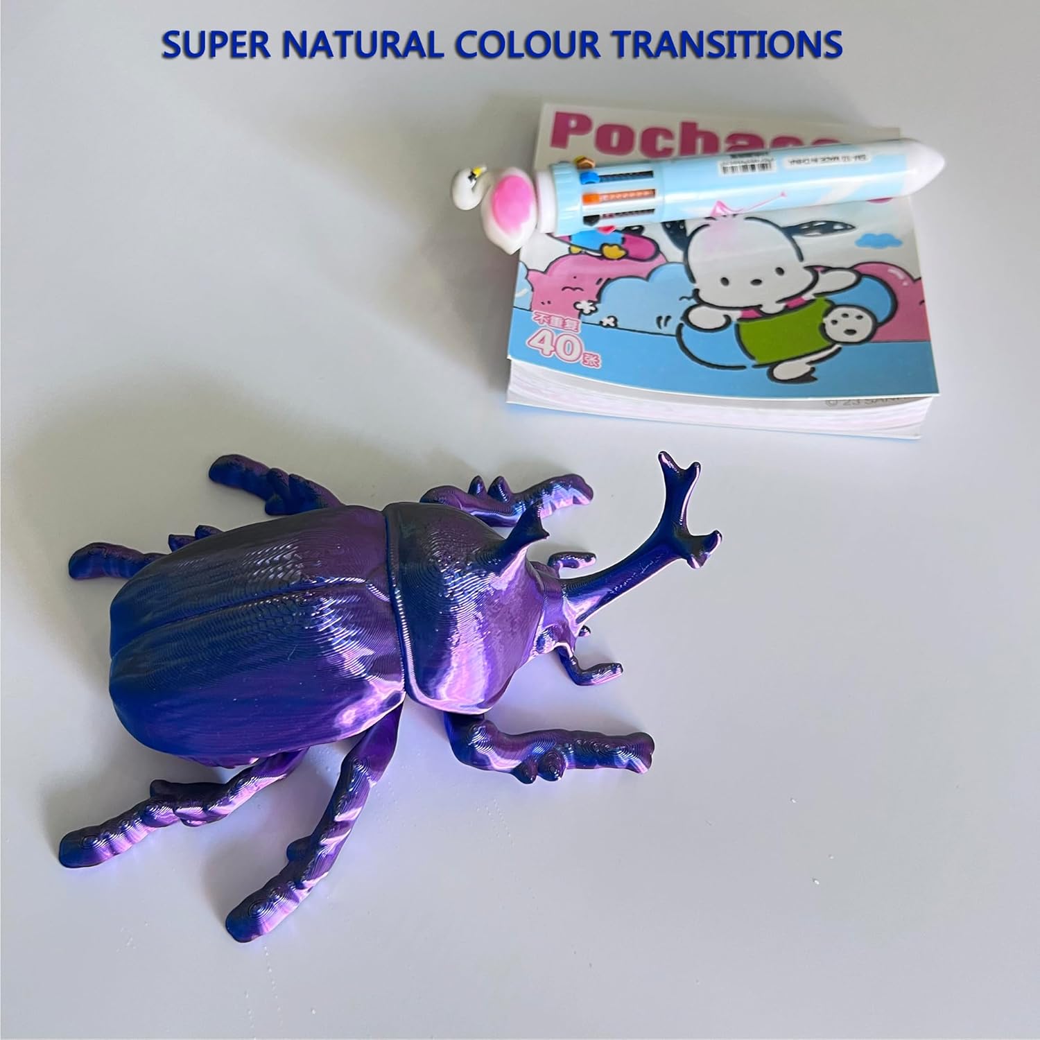 Tricolor 3D Printer Filament, Super Shiny Tricolor PLA Blue Purple Black, Creating Beauty and Having Fun with 3D Printing Filament, Silk PLA Filament 1.75mm +/-0.02mm, 1kg/2.2lbs PLA Spool