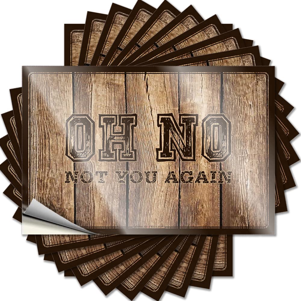 Kitchen Stuff Motivational Stickers - Oh No Not You Again Removable Decal Case Easy Peel for Long(12X18CM)