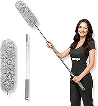 Fan Cleaner Brush Long Handle for Ceiling & Wall | Microfiber Duster Stick for Dust Cleaning | Extendable Feather Broom Mop | Spider Web Net Jaale Remover Jhul Jharu for Home Roof Dusting