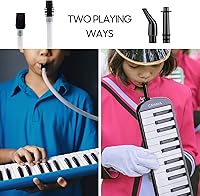 Vista 3 de CAHAYA Melodica 2 Juegos de Tubos de Boquillas Dobles Melódicas Estilo Piano 32 Teclas Portátil con Bolsa de Transporte, Azul, CY0050-2