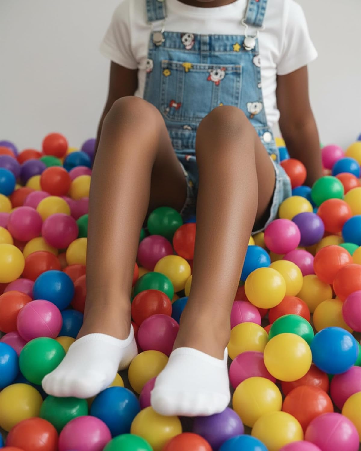 CHUNG Kids No Show Socks Cotton Liner Low Cut Sock for Boys Girls Toddler Thin 10 Pack Solid Color White Summer - Image 2