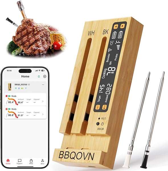 BBQOVN Wireless Meat Thermometer (Dual Probe)