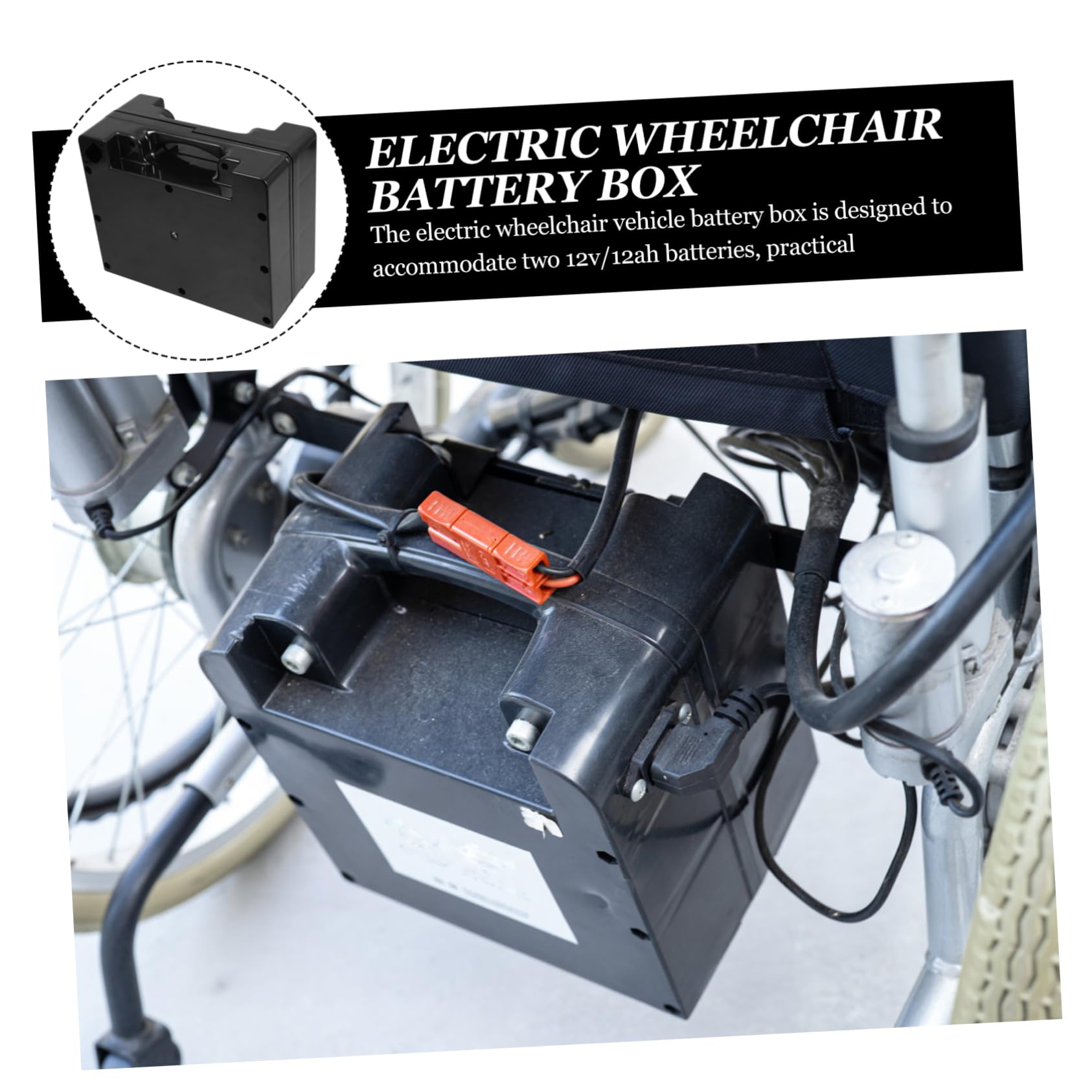 VALICLUD Scatola Di Plastica Per Batteria Di Ricambio Per Sedia Rotelle Elettrica Custodia Di Trasporto Per Batteria Supporto Per Sedia Rotelle