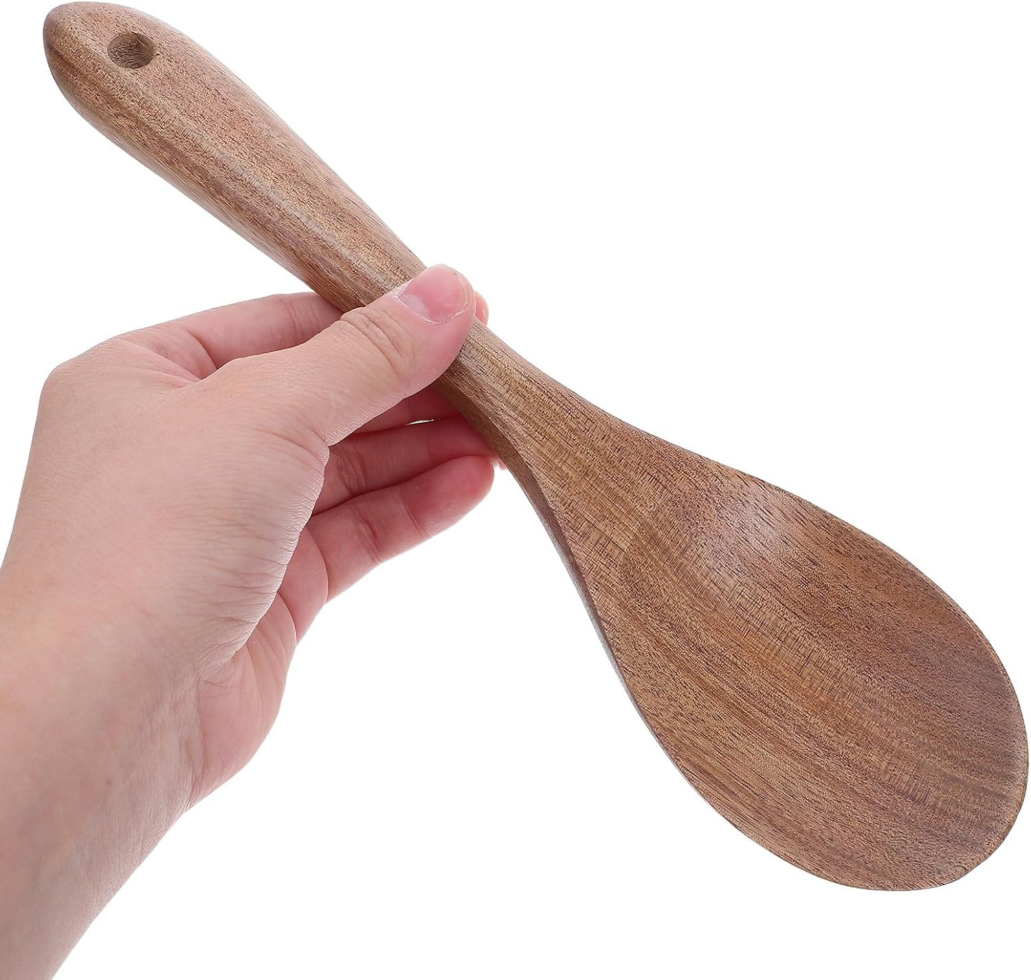 Wood Salad Servers Spoon Set with Long Handle for Mixing