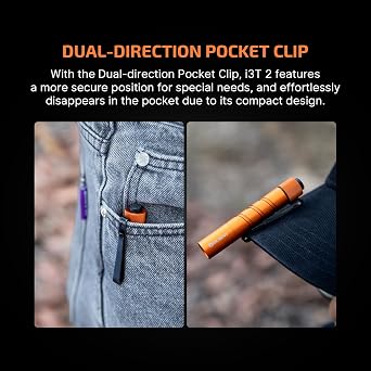 OLIGHT i3T2 EOS Torch 200 Lumens Meters Throw Mini AAA EDC Flashlight Eeveryday Pocket Carry Outdoor Gear for Dog Walking,Hiking,Camping,Joging, Maitenance (Orange) [Energy Class A]