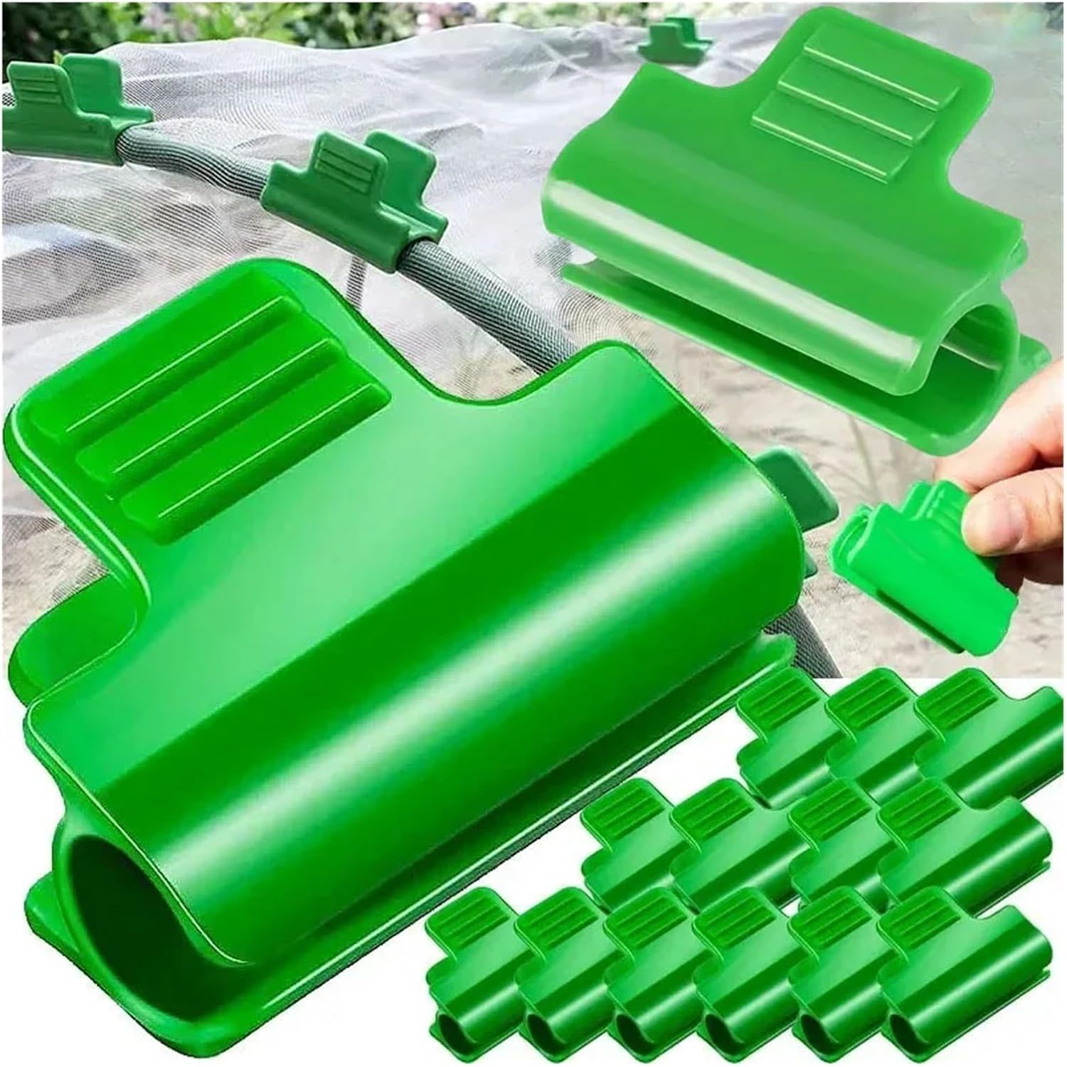 50 Pcs Plant Garden Tunnel Hoop Clamps For Fix Greenhouse Accessories With Insulation Film Plants Roots Stems Support(Diameter-6mm)