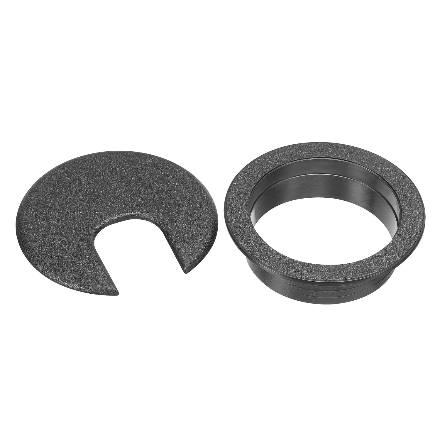 YOKIVE 10 Pcs Desk Cable Hole Cover, Plastic Grommet Great for Office, Home, Daily Use (50mm, Black)