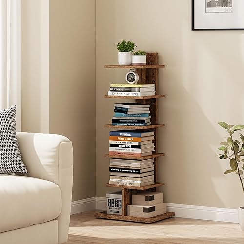 Miniatura 11 de TUTOTAK - Estantería estrecha, estantería de 8 niveles, estante de libros con espacio para la columna para espacios pequeños, estante de esquina de