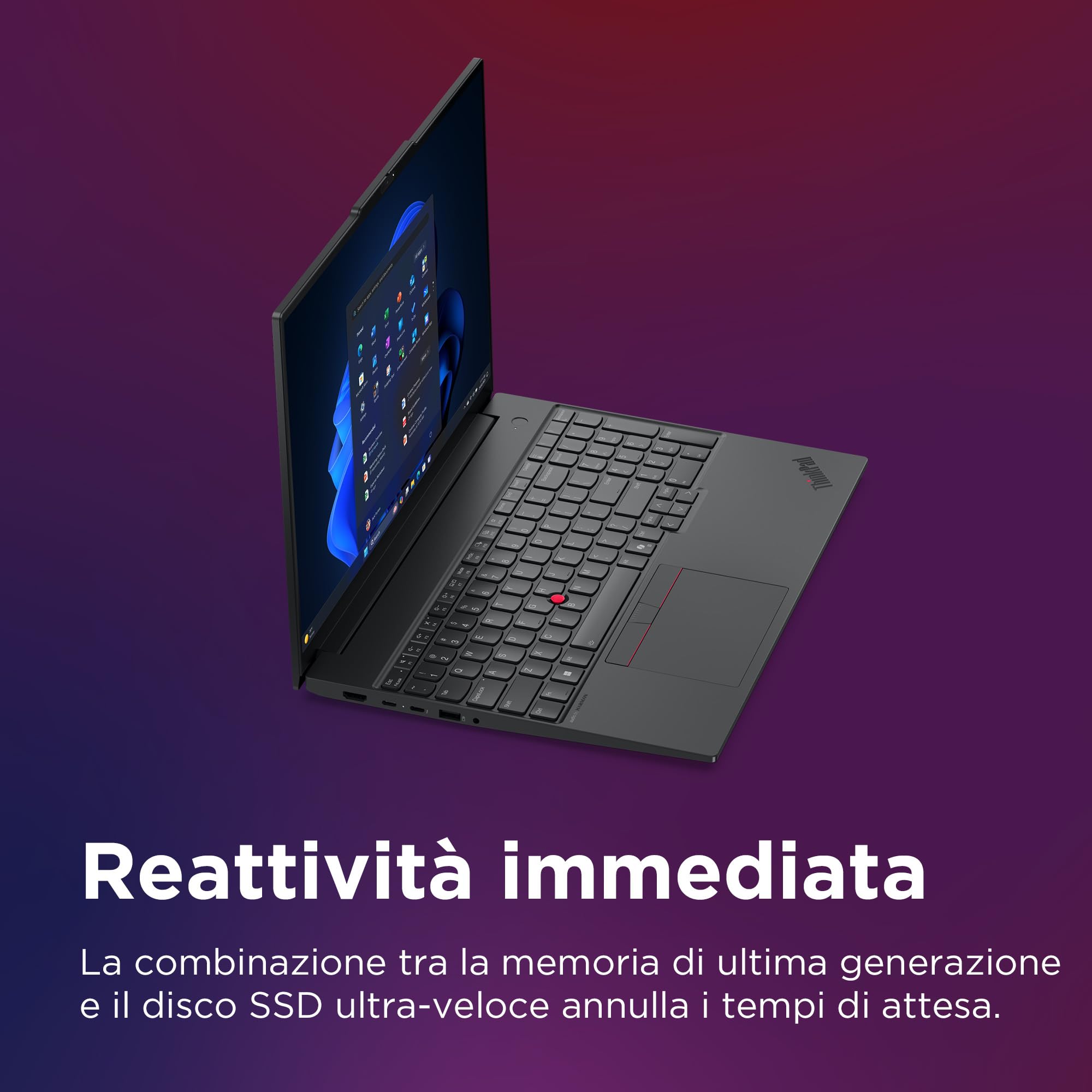 Lenovo ThinkPad E16 Gen 3 – Notebook professionale con schermo 16", processori Intel Core Ultra 7, 16GB di RAM e SSD da 512GB, Windows 11 Pro – Nero