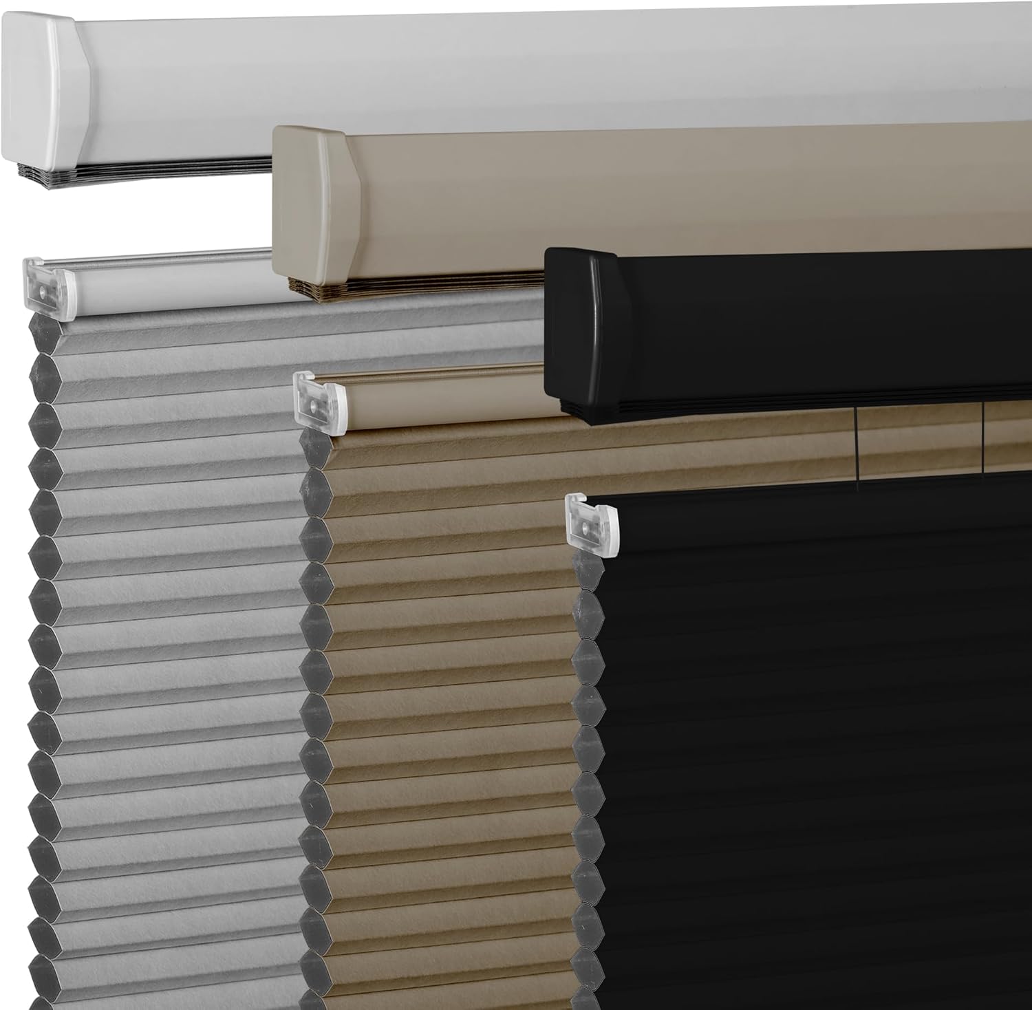 BERISSA Top Down Bottom Up Cordless Cellular Shades Pull Down Blackout Room Darkening Window Shades Honeycomb Blinds for Windows Home Office(40" W x 48" H) Black