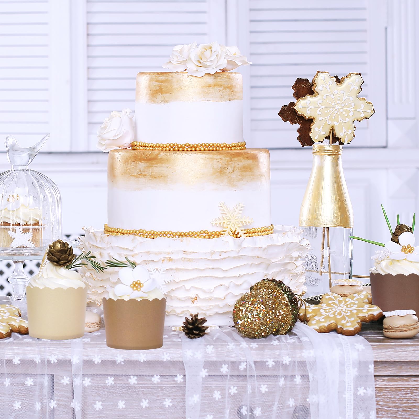 PATIKIL Black Cupcake Wrappers - 50 Pack Cloud Design Baking Cups For Parties