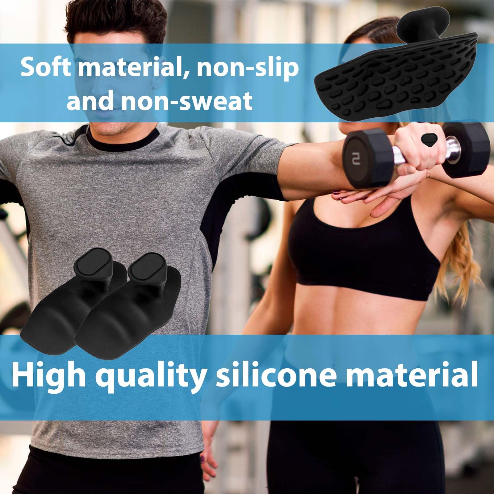 Grip Antiscivolo Palestra 1 Paio | Impugnature Per Sollevamento Pesi Con Imbottitura Silicone | Protezione Palmo Uomo Donna