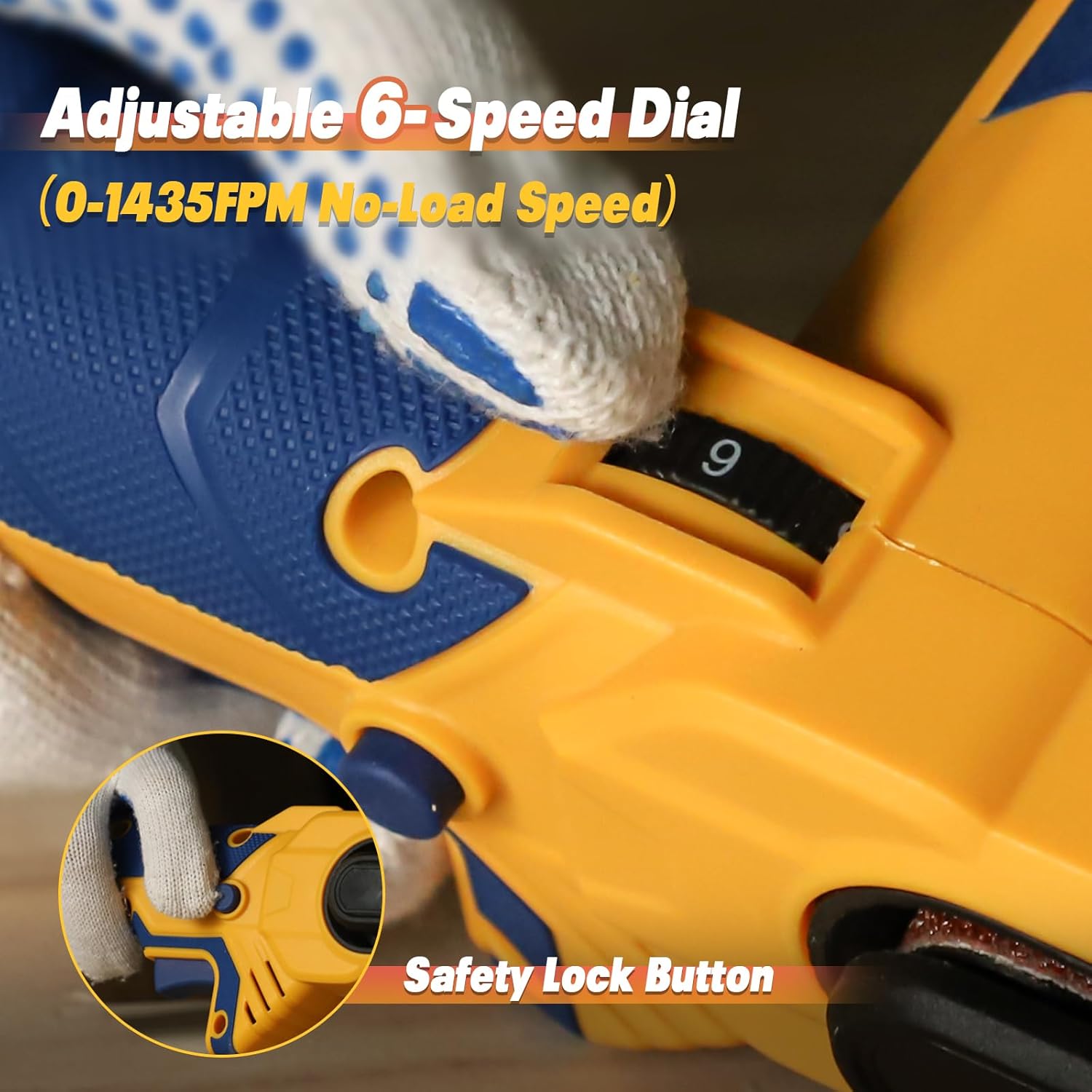 MaxMore Cordless Band file Sander Compatible with DeWalt 20V MAX Battery, Detail Belt Sander Power Tool with 6- Speed, 1/2-by-18" Belt, 2.0 Ah Battery & Charger, for Woodworking, Paint, Metal Rust