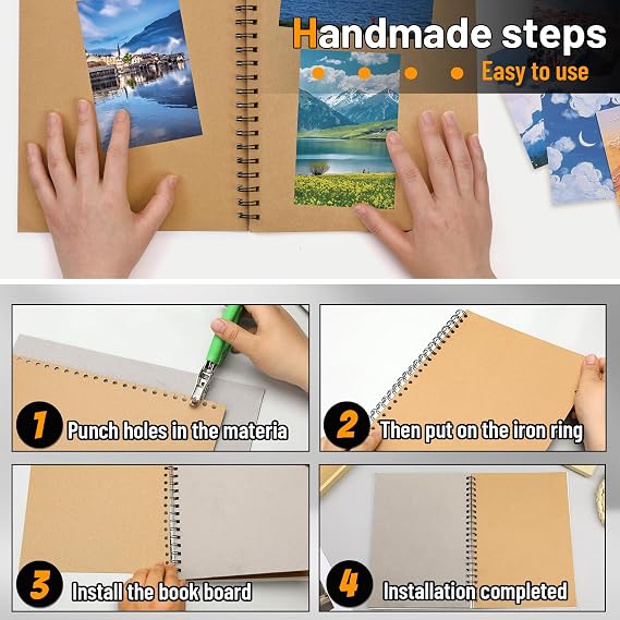 JNENERY 20Pcs Chipboard, 5 x 7 Book Board for Book Binding, 50pt Cover Cardboard Sheets for Crafts, Thick Sturdy Kraft Board, Heavy Duty Chip Board for Bookbinding, DIY Projects, Packaging