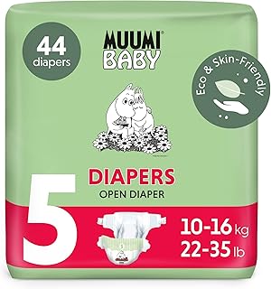 Muumi Baby Nappies Pack of 44, Size 5 Maxi Plus 10-16 kg