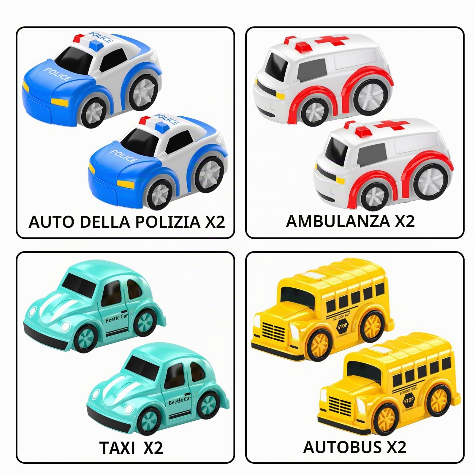 TEMI Giocattolo aereo per bambini giocattolo da corsa auto per 3 4 5 6 7 ragazzi a traformed aereo garage avventura con 8 City Cars per bambini età 2-6