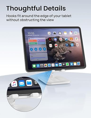 Miniatura 6 de OMOTON Soporte plegable para tablet iPad, soporte de monitor portátil, soporte de escritorio compatible con iPad ProAirMiniSamsung Galaxy