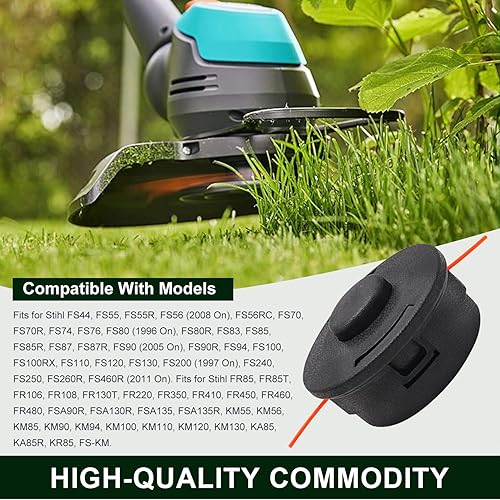 Miniatura 6 de Cabezal de recortadora 25-2 4002 710 2191 para Stihl FS55 FS55R FS56 FS56RC FS70 FS70R FS80 FS85 FS90R FS90R FS91R FS94R FS100RX Reemplaza 4002 710