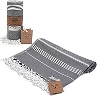 Vista 14 de SMYRNA TURKISH COTTON Classical Series - Toalla de playa turca original, prelavada, 37 x 71 pulgadas, toalla de baño peshtemal y turca para spa