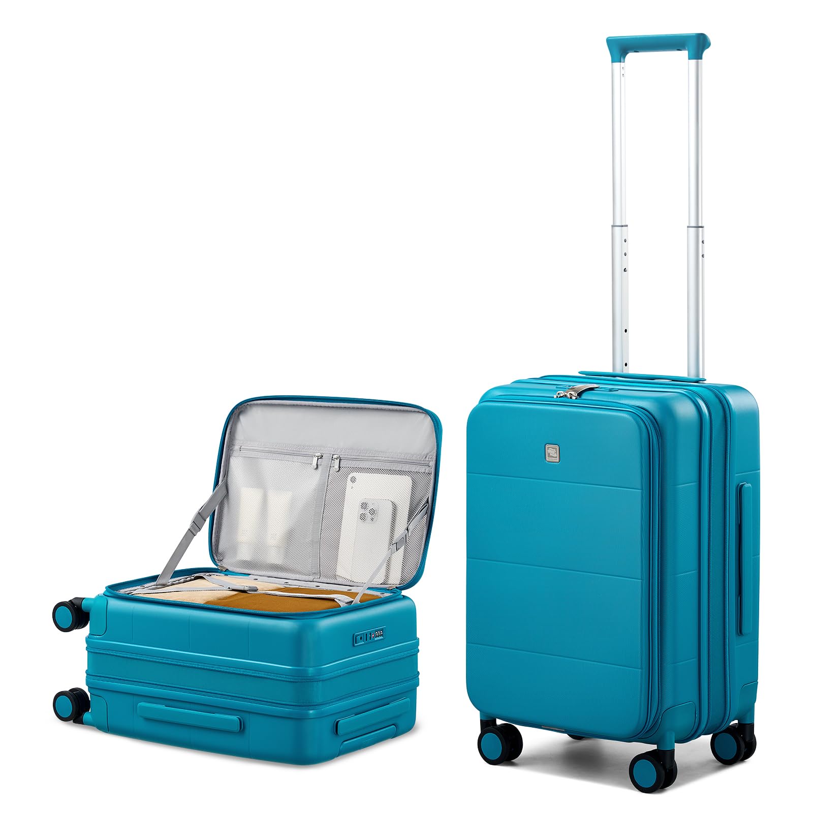 Hanke Hardside Expandable Carry On Luggage, 20 Inch Top Opening Suitcase