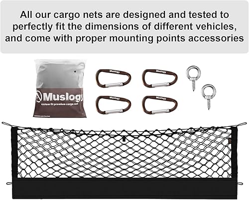 Miniatura 98 de Muslogy Red de carga para maletero estilo sobre compatible con Toyota RAV4 2013-2018, accesorios personalizados, organizador de maletero mejorado