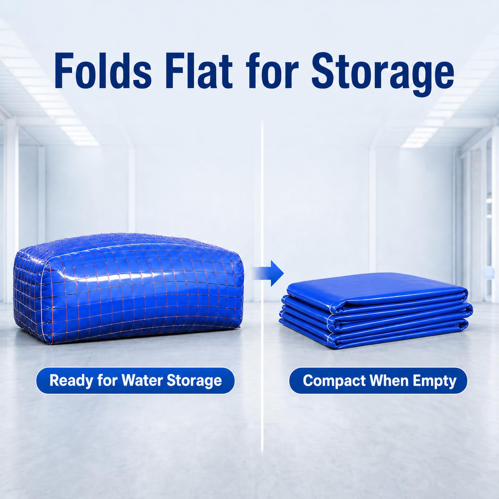 Vejiga De Agua Plegable,Contenedor De Emergencia Tanque De Agua,Bolsa De Almacenamiento De Agua PortáTil,FáCil De Usar,para DepóSito De Agua JardíN,Camping
