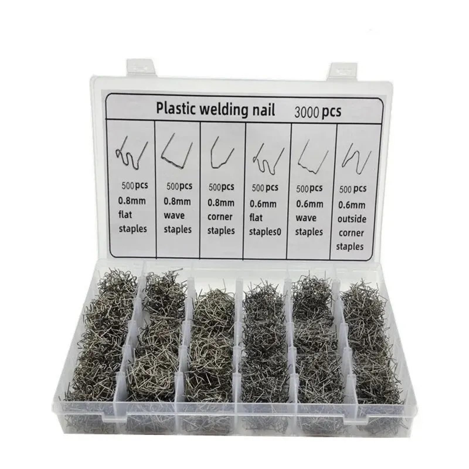 Zgrzewarka do plastiku 3000 sztuk do spawarki tworzyw sztucznych samochodowa maszyna naprawy drut spawalniczy naprawa zderzaka samochodu spawarka(3000PCs)