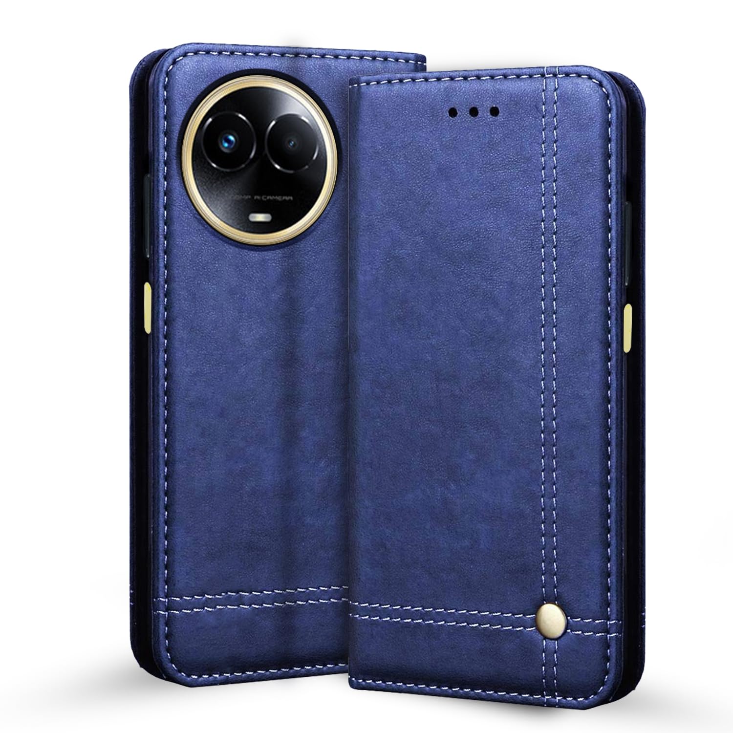 Pikkme Realme 11 / 11X 5G / Narzo 60X 5G Flip Cover | Strong Magnetic Closure | Genuine PU Leather Finish | Wallet Style with Inbuilt Pocket & Stand | Premium Look Magnetic Flip Case (Blue) (B0CHYZX9MR) Amazon Price History, Amazon Price Tracker