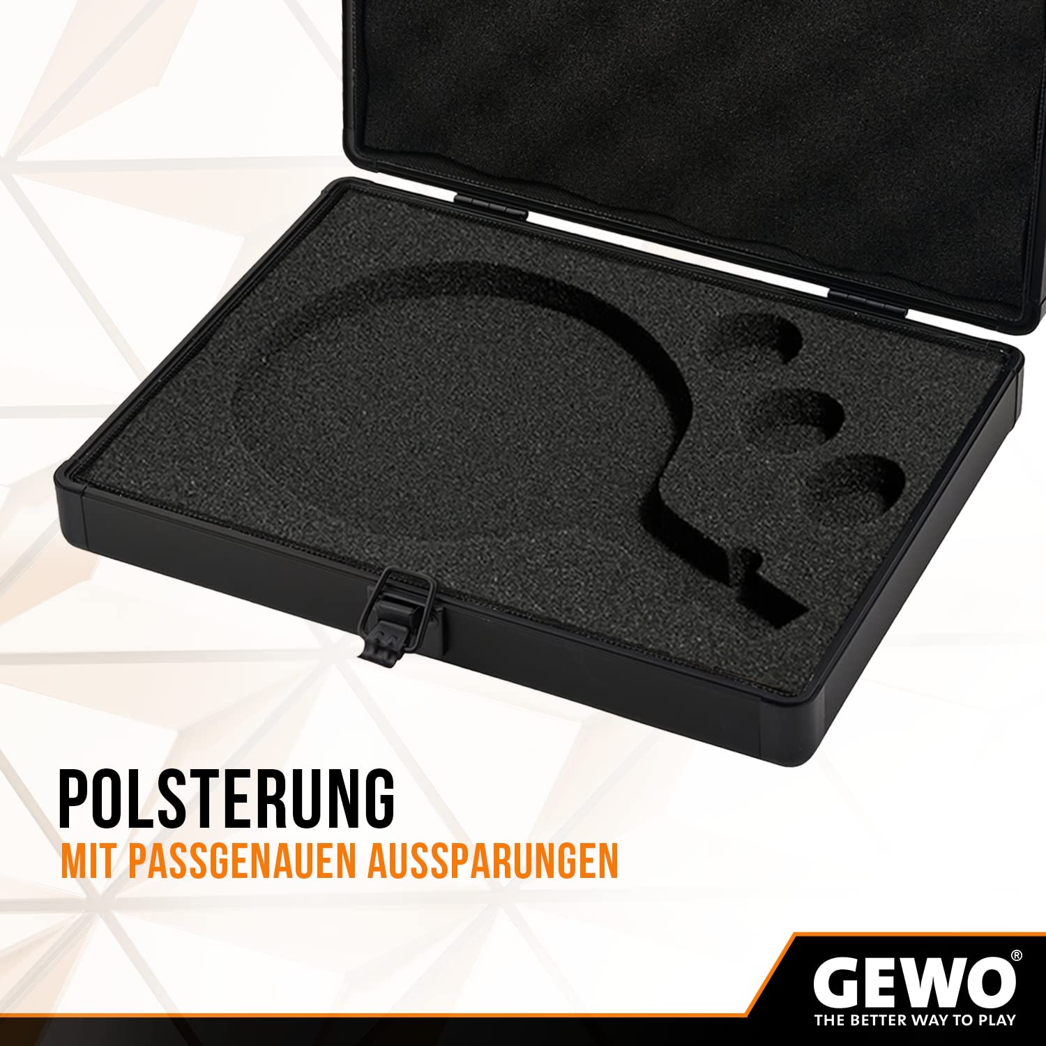 GEWO Schlägerkoffer Alu-Safe - Tischtennis Alukoffer mit Schaumstoff für geschützten Transport und sichere Aufbewahrung von Tischtennisschläger und Bällen - Tischtennisschläger Schutz-Koffer