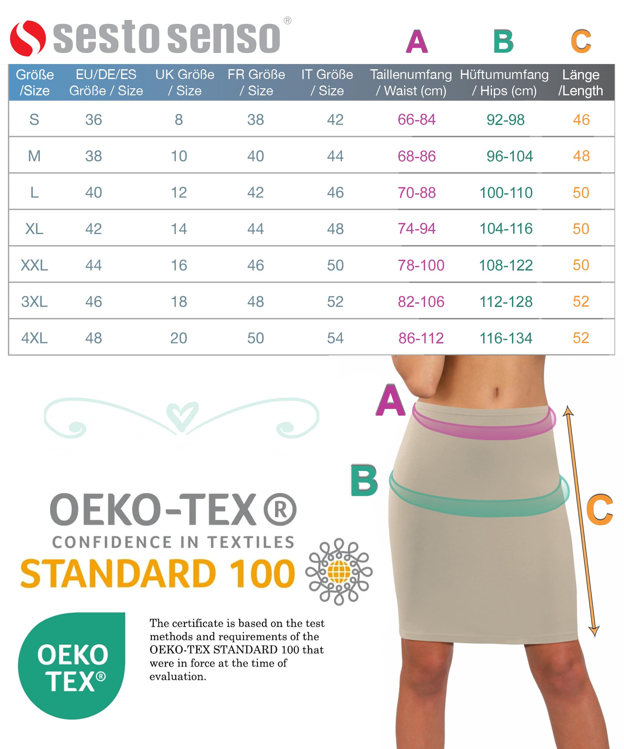 sesto senso Damska wiskoza obcisła bielizna do kolan bodycon
