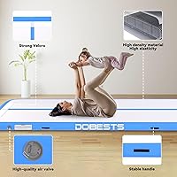 Vista 3 de DOBESTS Colchoneta de Gimnasia Inflable Pista de Volteretas Colchoneta de Tumbling 6.6ft10ft13ft16ft20ft, para Uso Doméstico Entrenamiento Yoga