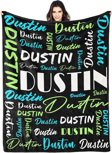 Personalized Blankets for Kids with Names Customized Blankets with Name for Adult Custom Blanket Gift for Birthday Christmas Valentines Day Gift