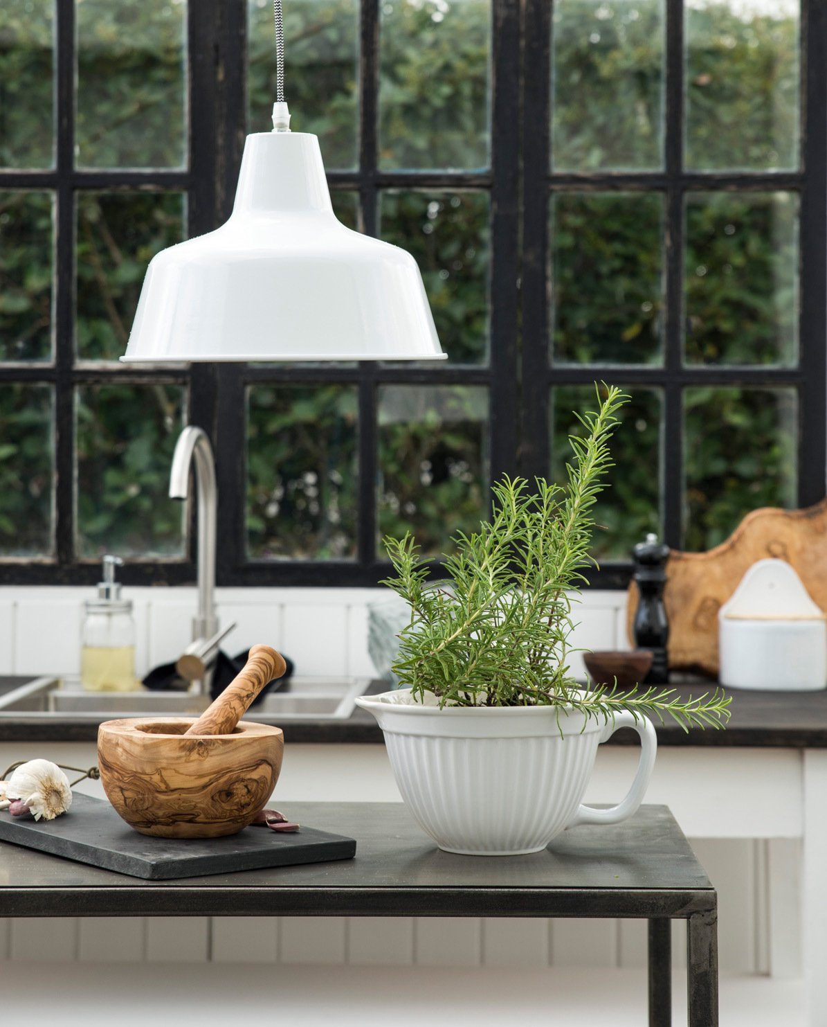 Sucrier + Pot à Lait En Céramique Blanche Motif Herbes Wadiga - Mr