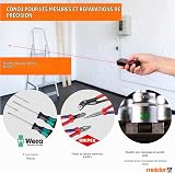 Meister 8973770 Tool Boîte à outils professionnelle remplie de qualité Knipex & Wera, manche télescopique sur roues - 4