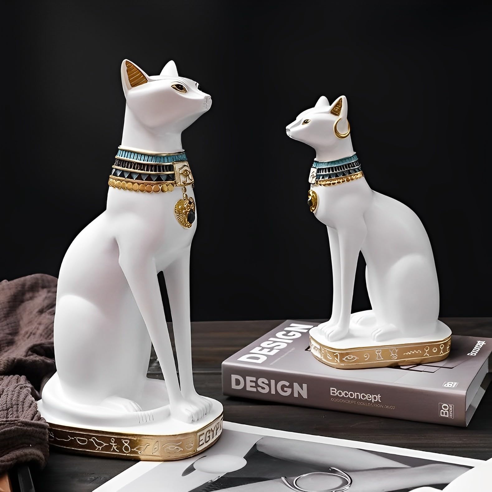 Statua di gatto egiziano, altezza 30,5 cm, decorazione per la casa
