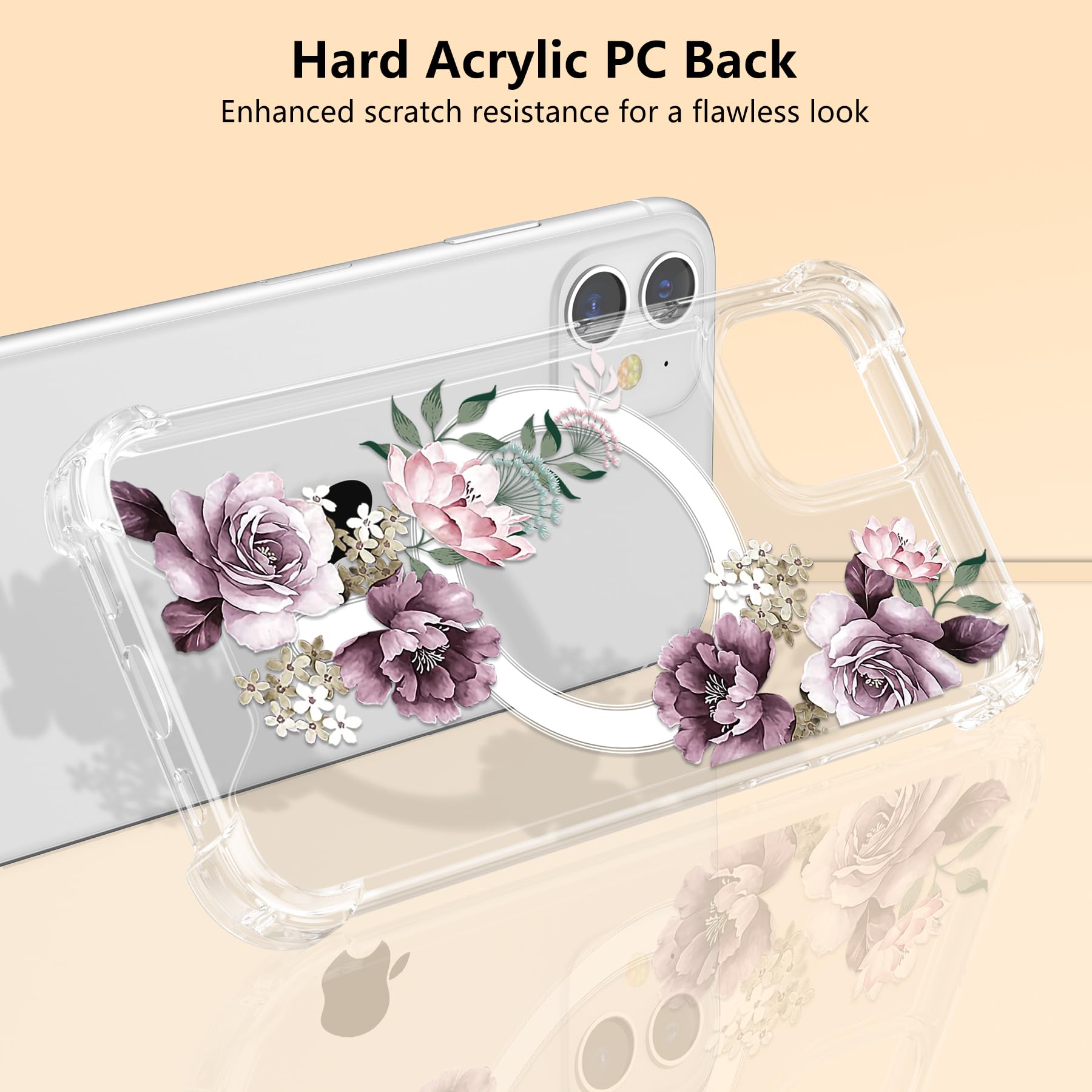 DEFBSC Funda compatible con iPhone 12 Pro, carcasa de corazón con borde galvanizado, protección