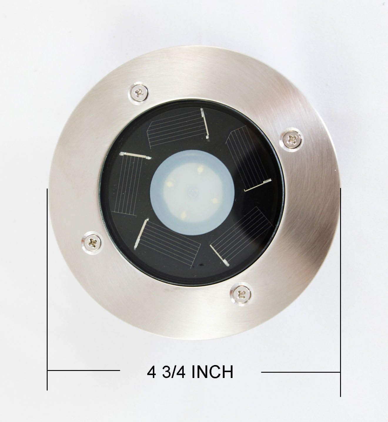 4-Pack Solar Power Outdoor Stainless Steel 4 LED Step/Deck Light