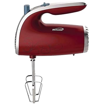 BRENTWOOD HM-48R 5-Speed Hand Mixer (Red)
