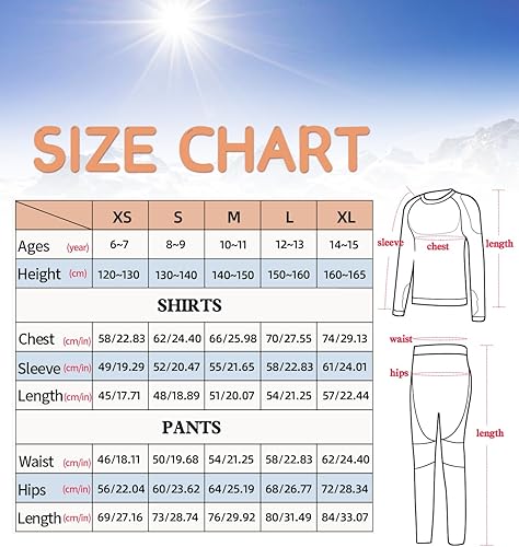Miniatura 7 de Conjunto de ropa interior térmica para niños, ropa interior deportiva agradable a la piel, capa base, equipo de esquí de invierno para niños y niñas