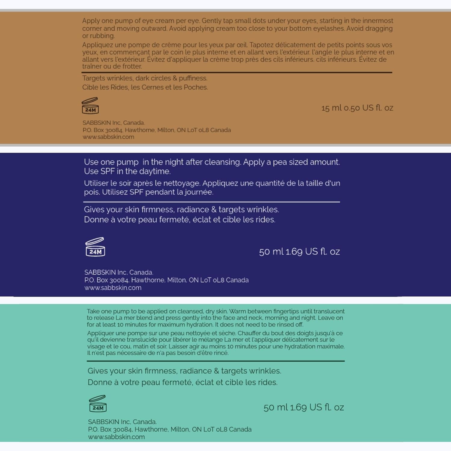 Skinimalist Bundle - 50 ml Day Face Cream for Morning Glow, 15 ml Eye Cream for Magical Eyes, & 50 ml Night Cream for Dreamy Skin